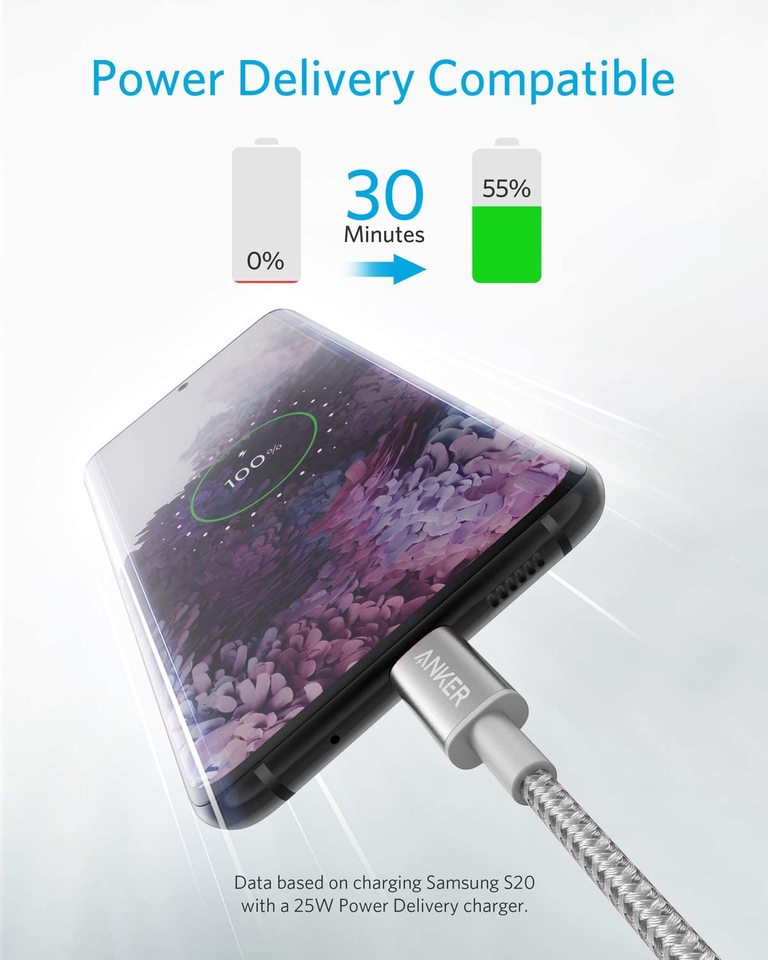 charging cable with Power Delivery for fast charging