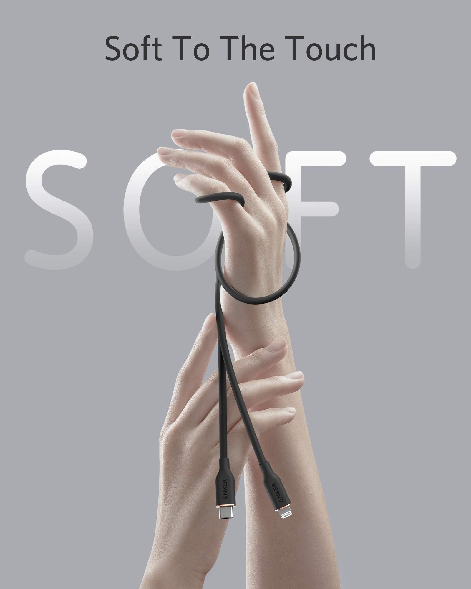with black cable for soft and flexible touch