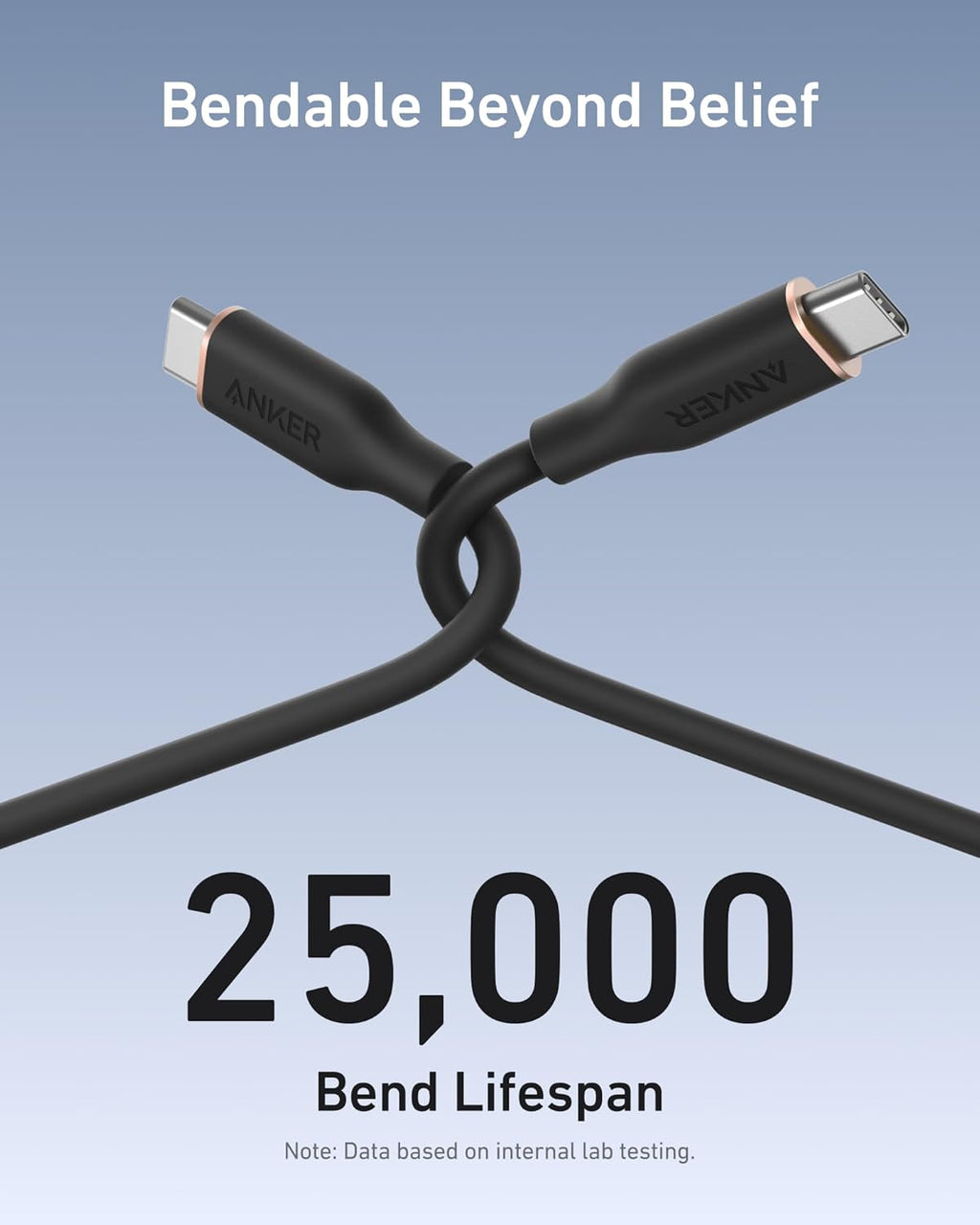 cable with 25000 bend lifespan for durability