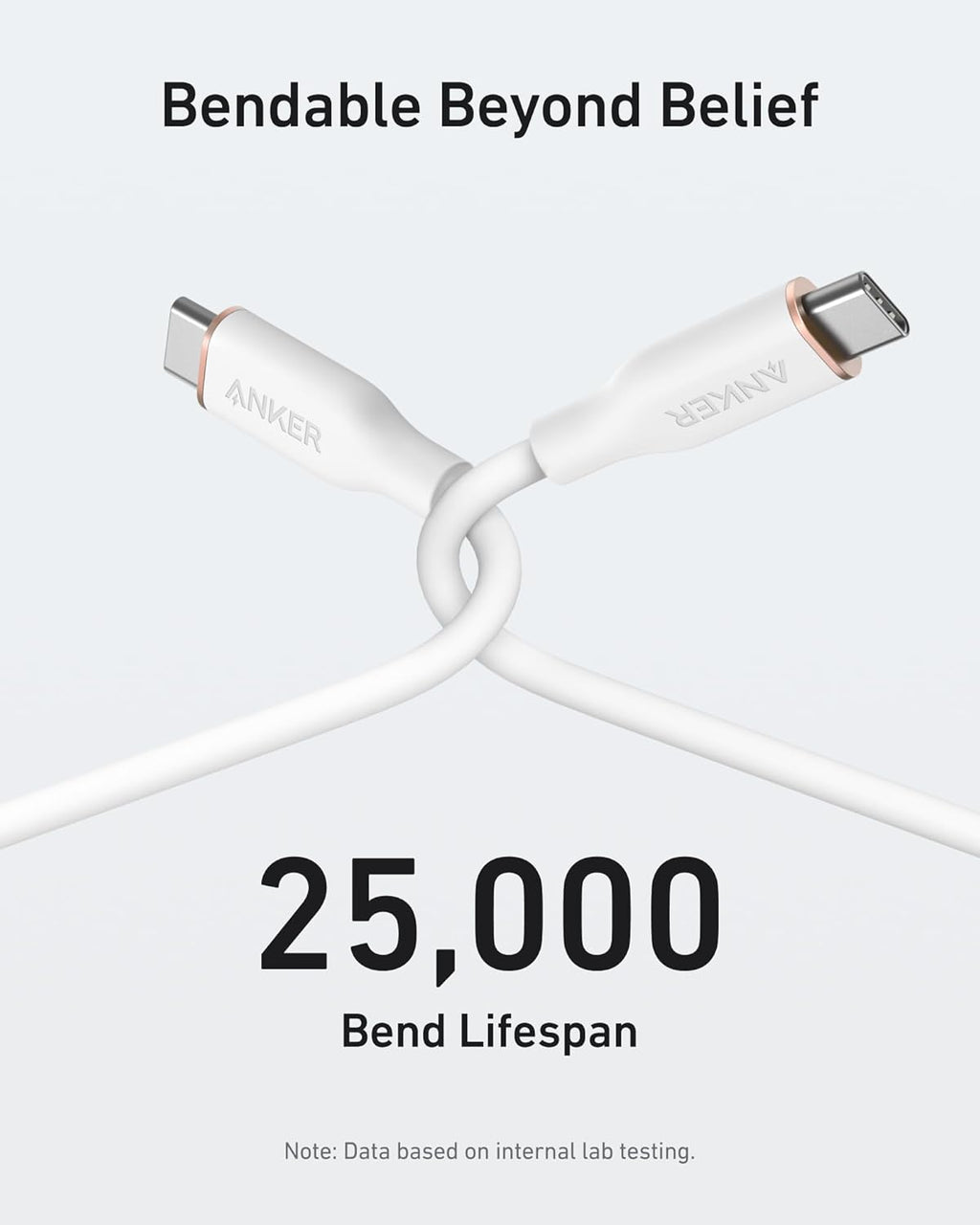 cable with 25,000 bend lifespan for durability