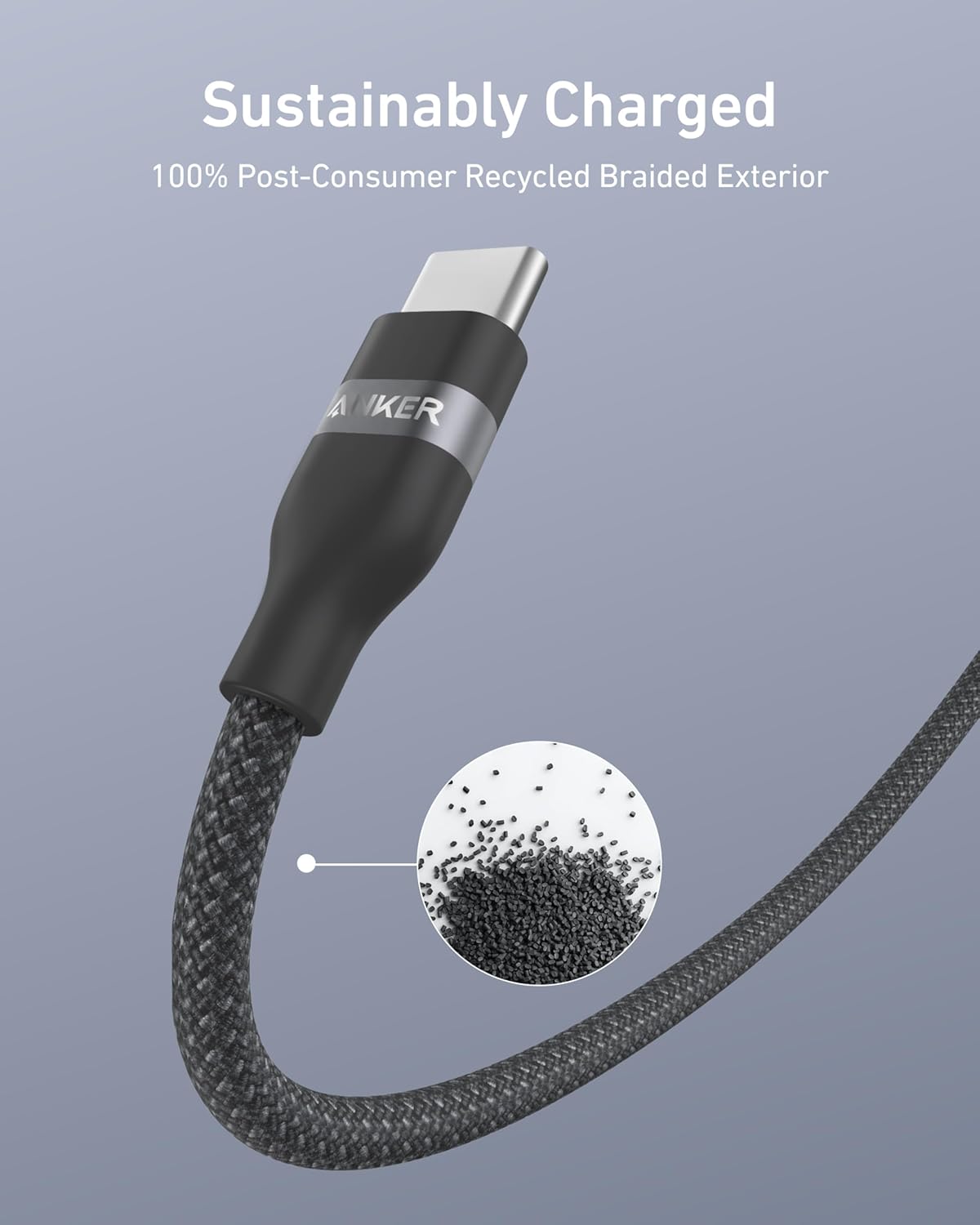 USB-C to USB-C Cable (3 ft / 6 ft, 240W, Upcycled-Braided)