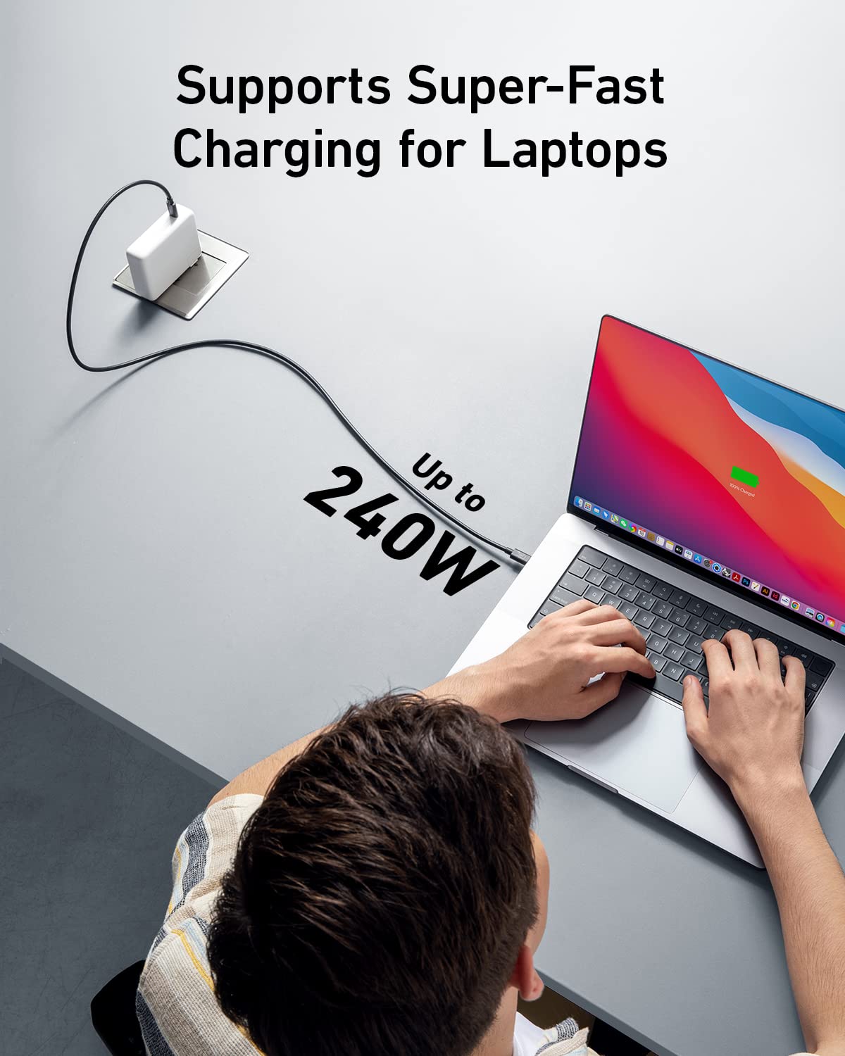 cable for laptop super-fast charging up to 240W