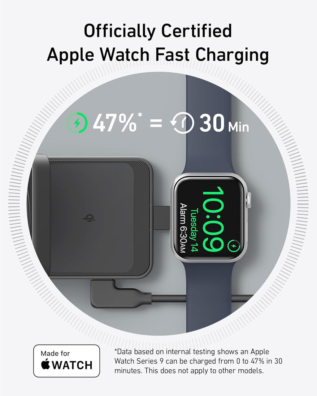 with fast charging for Apple Watch Series 9