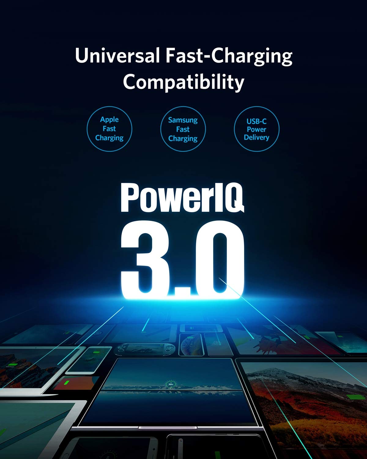 PowerIQ 3.0 for universal fast charging compatibility