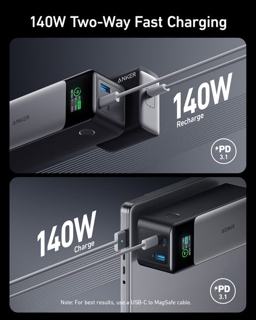 power bank with 140W two-way fast charging for USB-C devices
