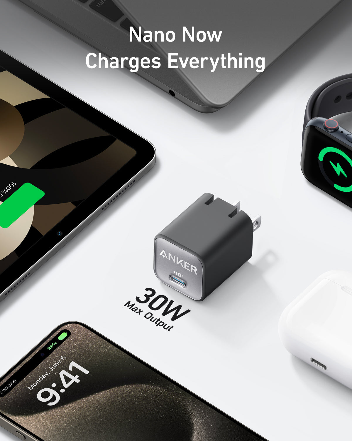 charger with 30W output for Nano Now