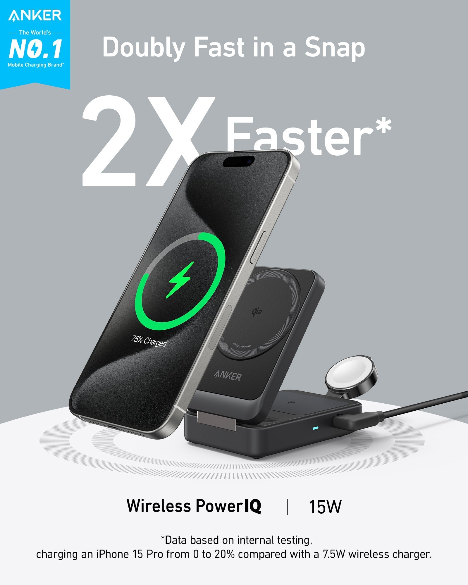 fast charging station with Wireless PowerIQ for convenient device power