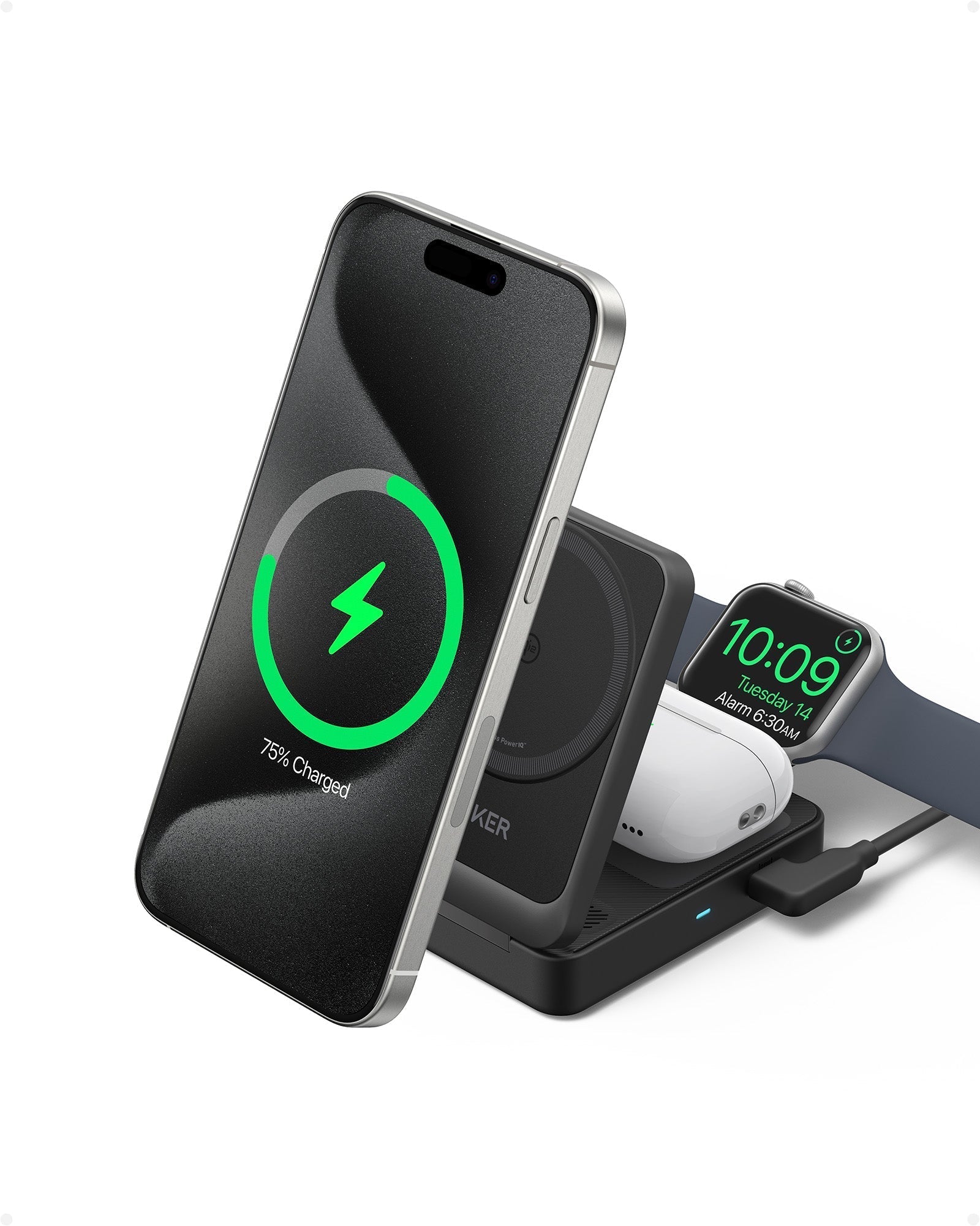 charging set with Wireless PowerIQ for quick smartphone charging