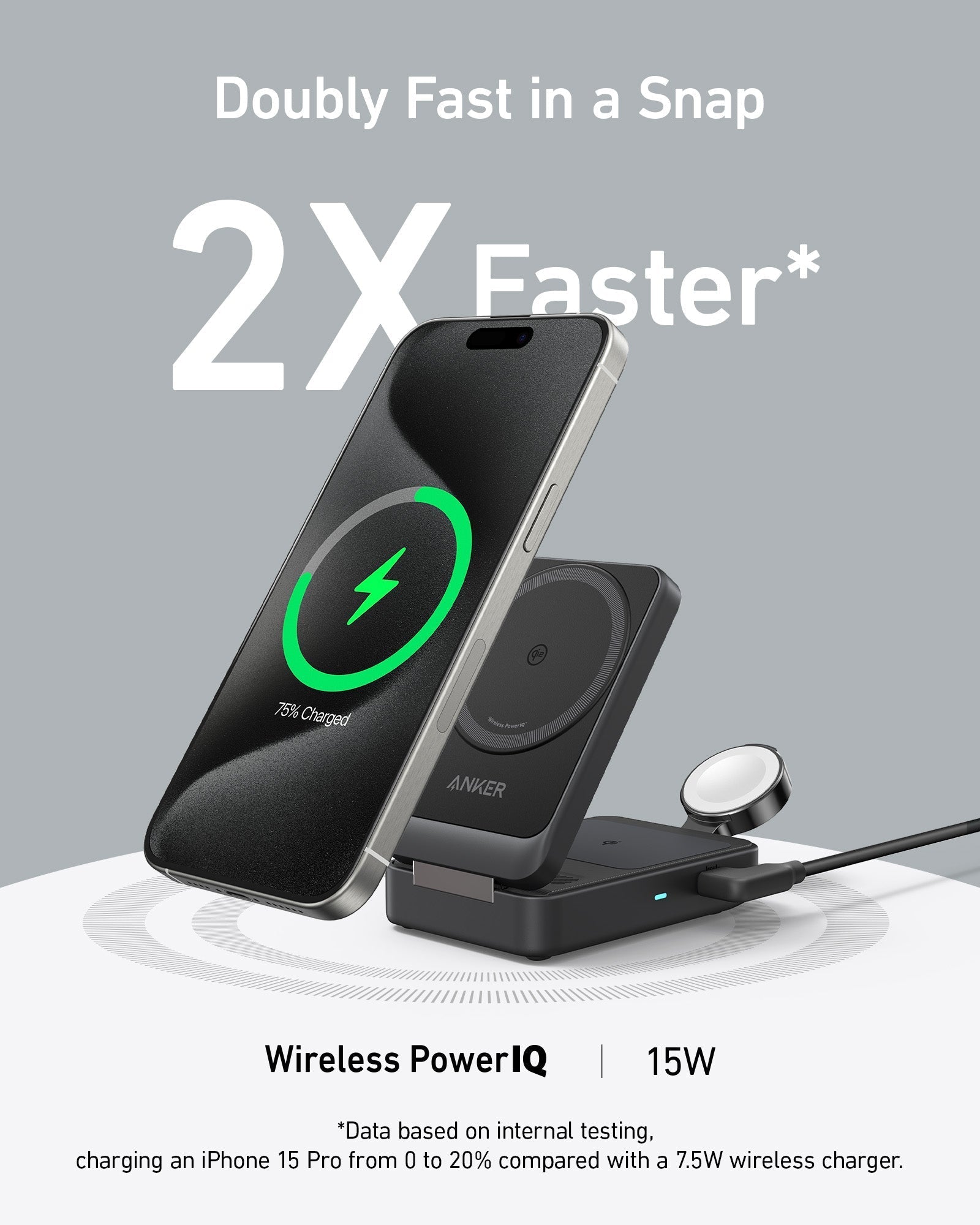 Refurbished MagGo Wireless Charging Station (Foldable 3-in-1)