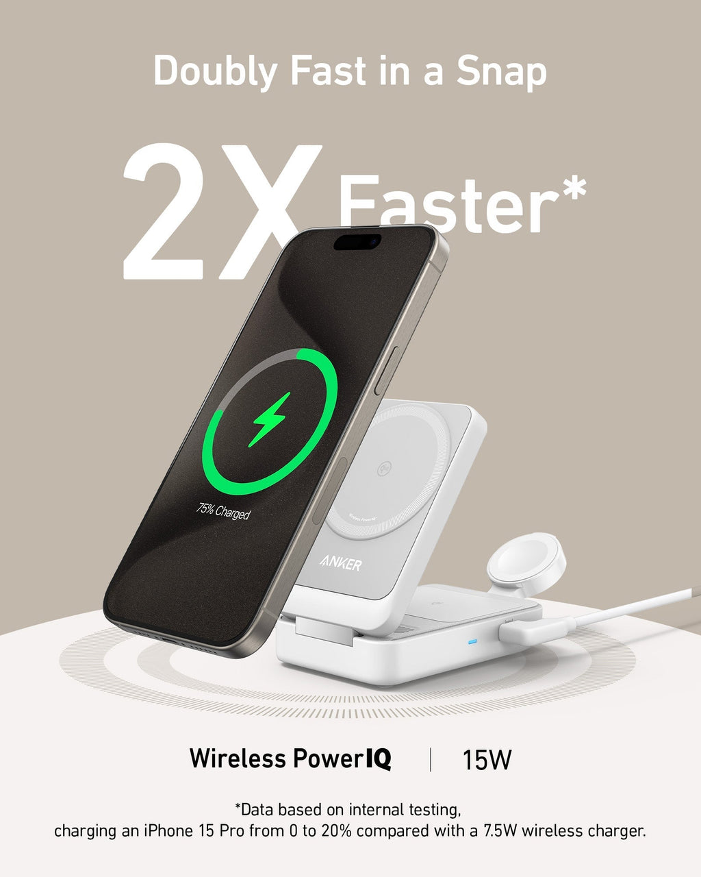 Refurbished MagGo Wireless Charging Station (Foldable 3-in-1)