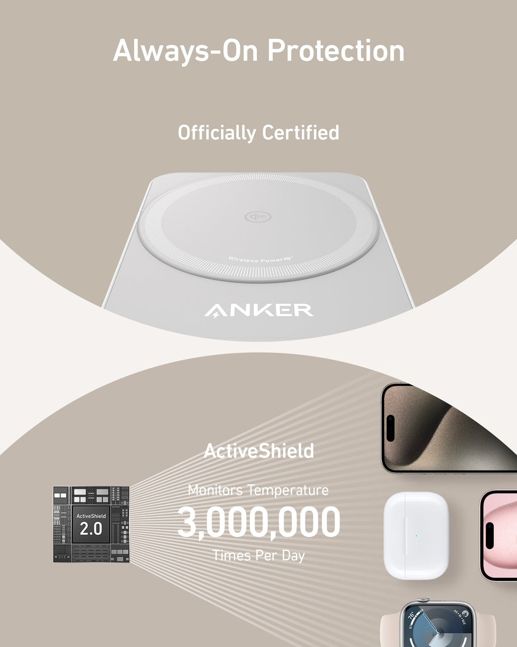 Refurbished MagGo Wireless Charging Station (Foldable 3-in-1)
