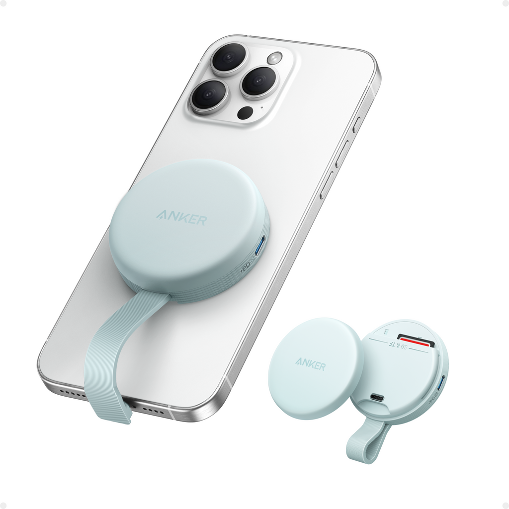 with magnetic charging for iPhone and card storage