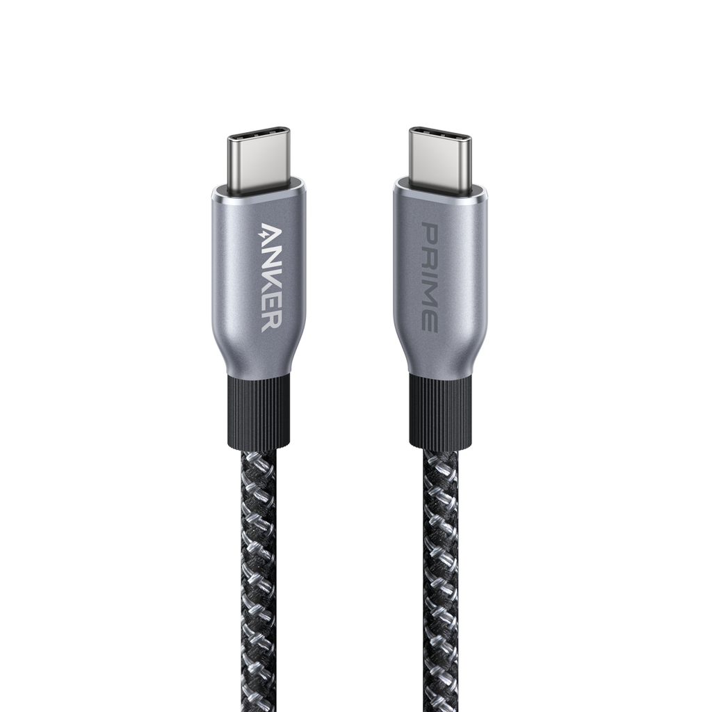 Nano 75W Car Charger and Prime USB-C to USB-C Cable (240W, Upcycled-Braided)