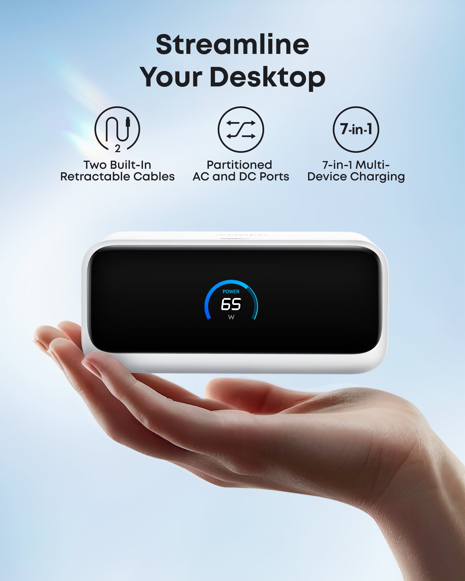 Nano Charging Station (7-in-1, 100W) and Nano Charger (45W) with Cable