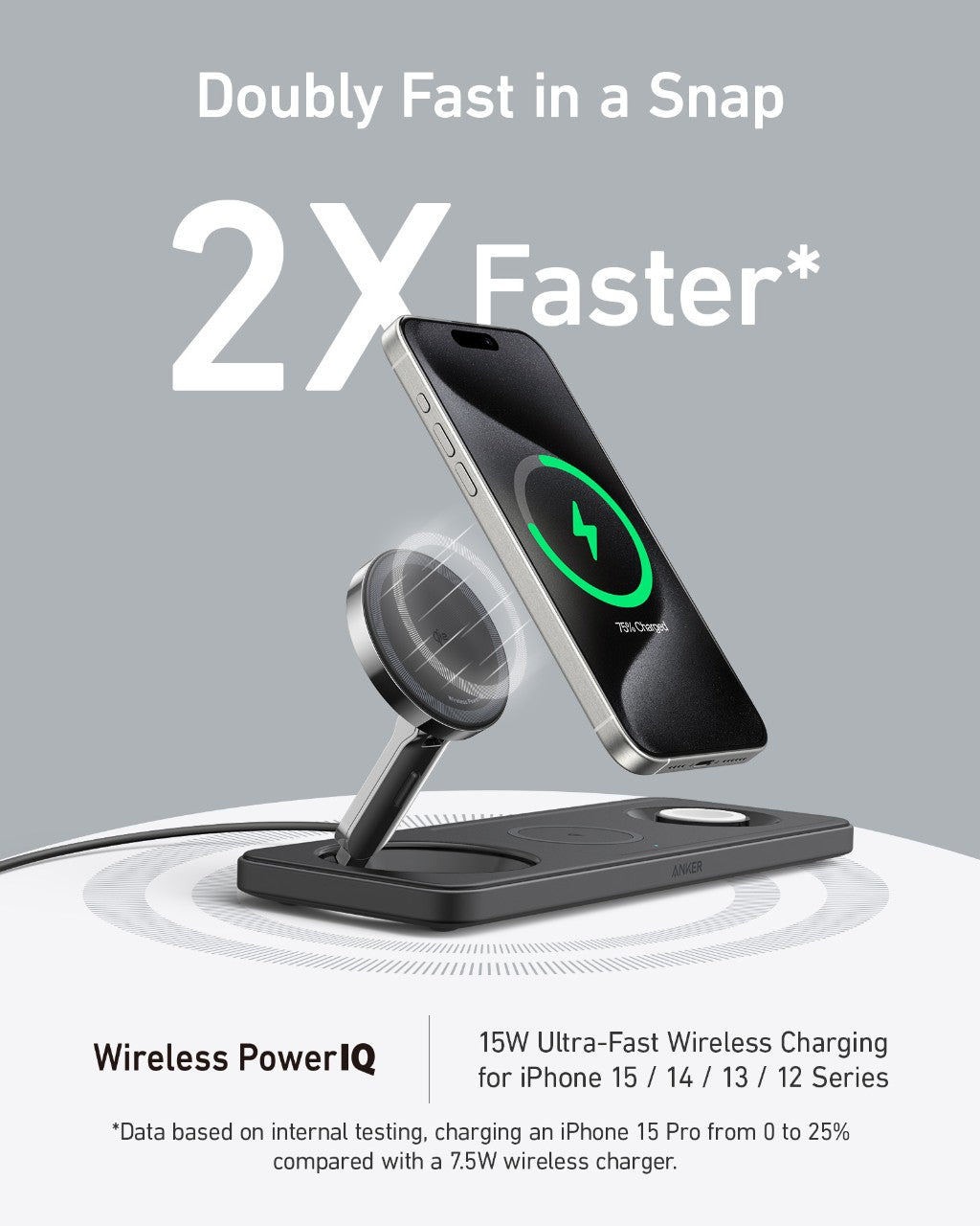 Refurbished MagGo Wireless Charging Station (3-in-1 Pad)