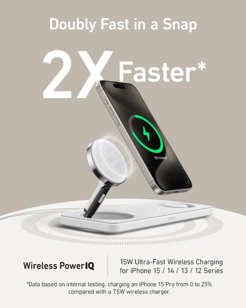 Refurbished MagGo Wireless Charging Station (3-in-1 Pad)