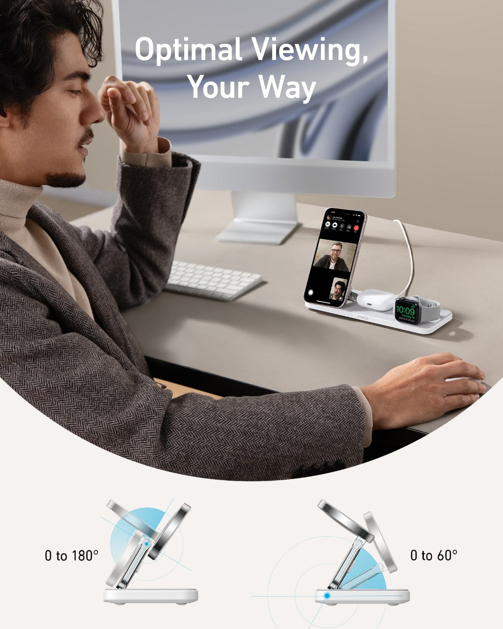 Refurbished MagGo Wireless Charging Station (3-in-1 Pad)
