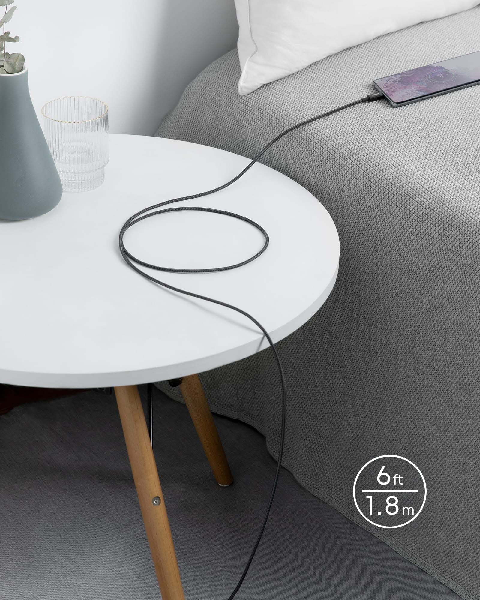 2-Pack New Nylon USB-C to USB-C Cable (3 ft / 6 ft, 60W)
