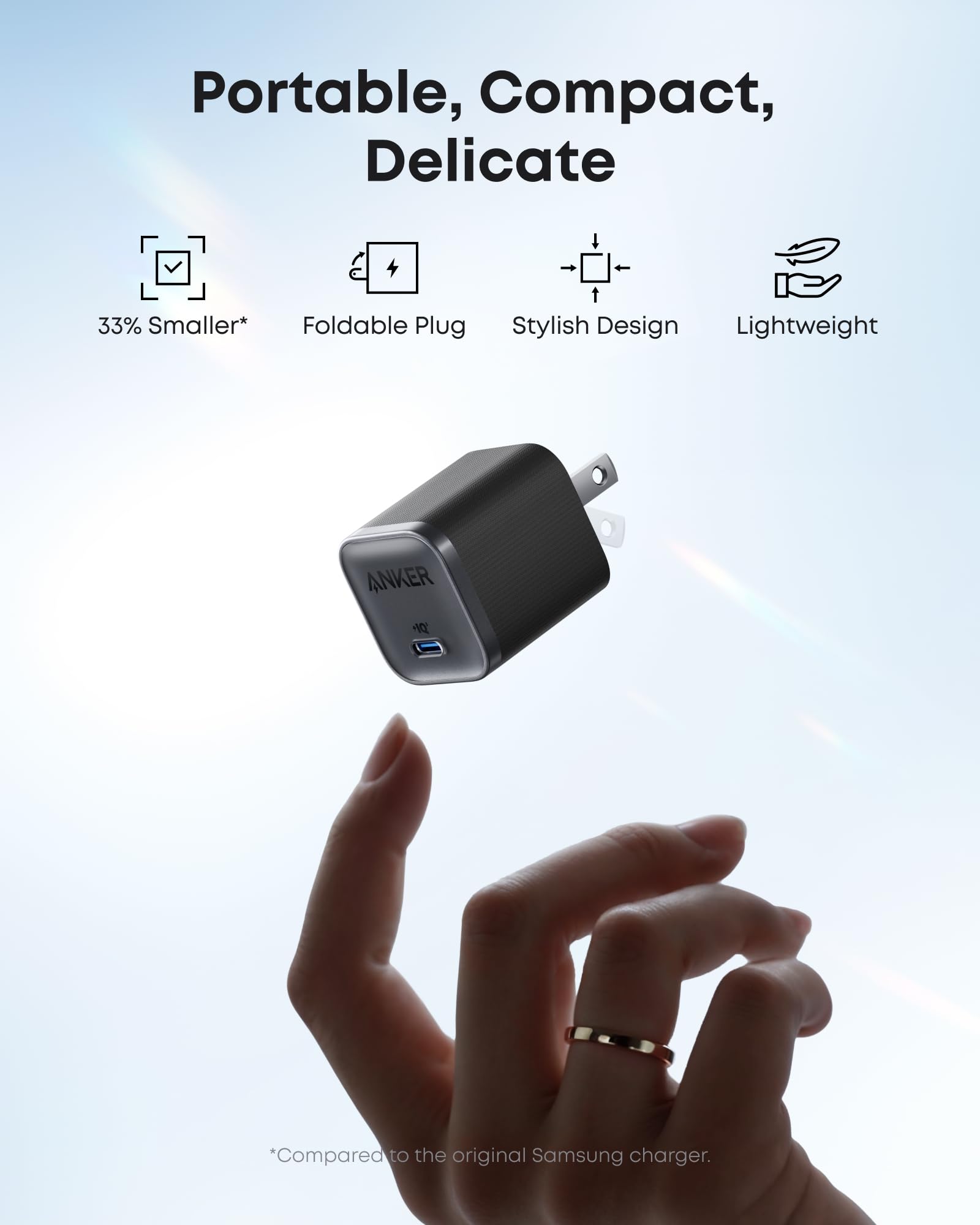 charger with compact size for portable charging