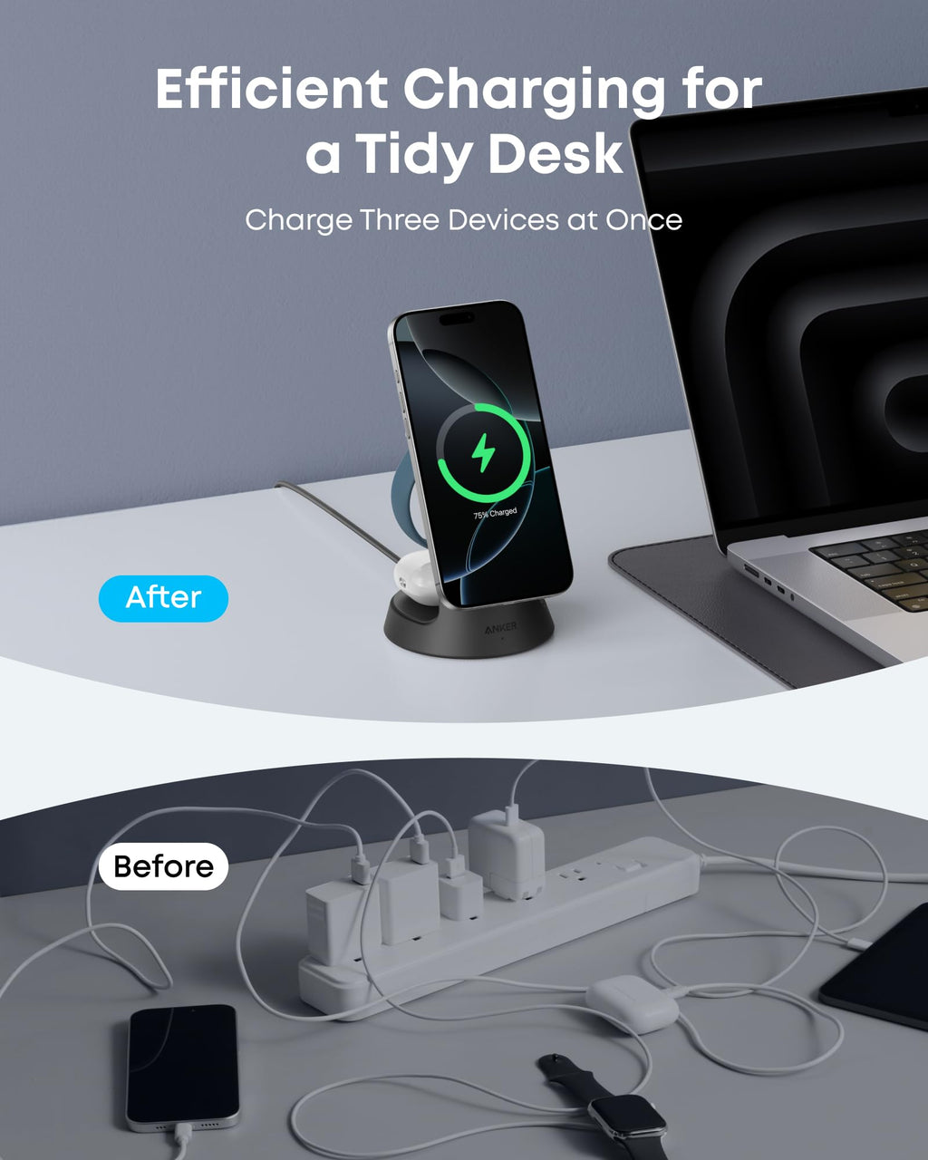 with desk setup for efficient charging, keyword