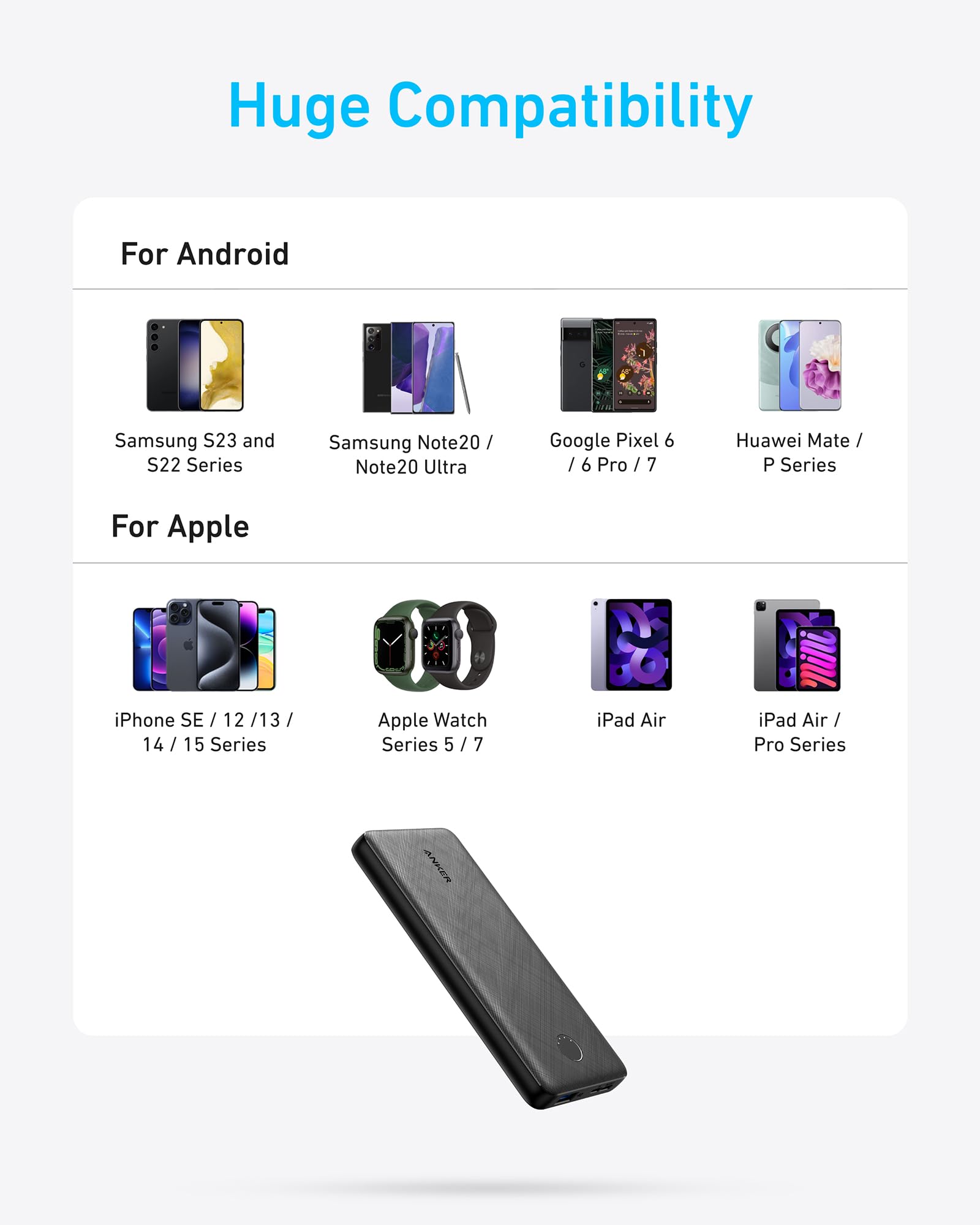huge compatibility for Android and Apple devices