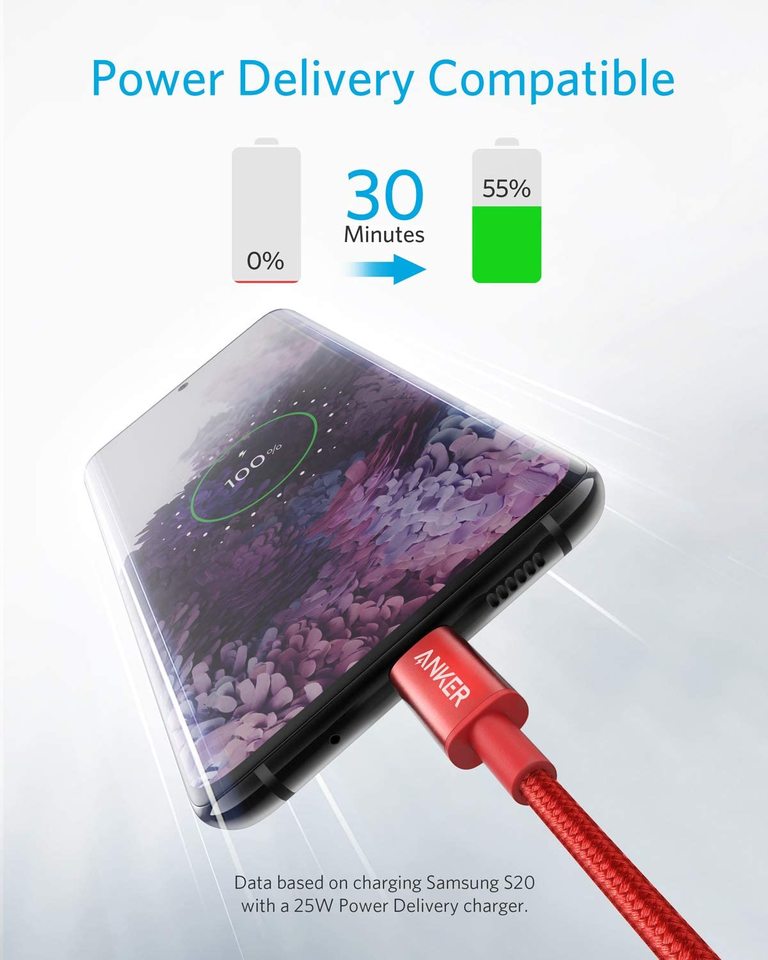 cable with Power Delivery for fast phone charge
