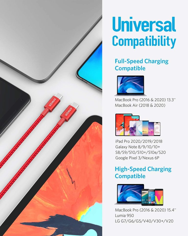 red charging cables for universal compatibility